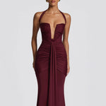 Elegant Backless Halter Neck Bodycon Dress