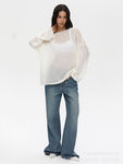 Womens Cut Out Knitted Sweater