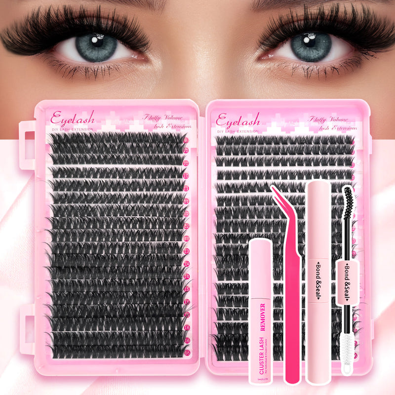 D-Curl Thick False Eyelashes Book DIY Segmented Lashes