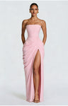 Belted evening gown