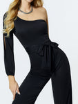 Elegant One-Shoulder High-Waist Jumpsuit