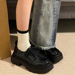 Spice Girls Thick-soled Leather Shoes Women
