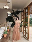 French Style Mesh Tube Top Evening Dress