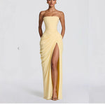 Belted evening gown