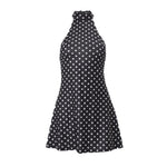 Polka Dot Halter Neck Dress