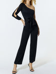 Elegant One-Shoulder High-Waist Jumpsuit