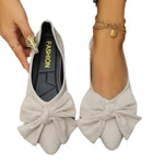 Bow Pointed Toe Flat Shoes for Women