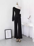 Elegant One-Shoulder High-Waist Jumpsuit