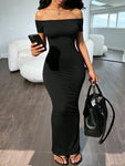 Slim-Fit Off-Shoulder Bodycon Dress