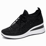 Rhinestone Lace-Up Women Casual Shoes