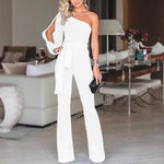 Elegant One-Shoulder High-Waist Jumpsuit